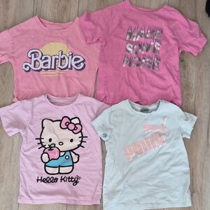 Barbie Pink Graphic Tee with Yellow Sun Logo(girls 6/7/8tshirt
